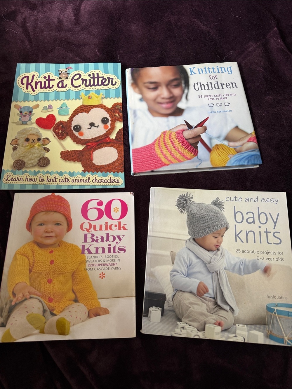 Set of 4 Baby & Kids Knitting Books